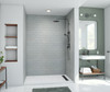 Swanstone Metro Subway Tile Glue-Up Shower Wall Kit 34x50x96 Ash Gray MTMK963450