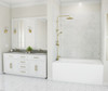 Swanstone Traditional Subway Tile Glue-Up Bathtub and Shower Wall Kit, 42x62x72, Carrara