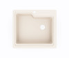 Swanstone KSSB-2522 22 x 25 Dual Mount Single Bowl Sink in Tahiti White