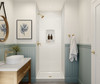 Swanstone SS-3232 32x32 Alcove Shower Pan with Center Drain, Coastal Sands