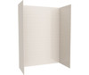 Swanstone Metro Subway Tile Glue up Bathtub and Shower Wall Kit 34x62x84 Bisque