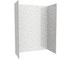 Swanstone Metro Subway Tile Glue-Up Bathtub and Shower Wall Kit 30x62x84 Ice