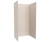 Swanstone Metro Subway Tile Glue-Up Shower Wall Kit, 34 x 42 x 84, Tahiti White