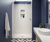 Swanstone Modern Subway Tile Glue-Up Shower Wall Kit 36x50x84 Mountain Mist