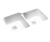 Swanstone US-3015 15 x 30 Undermount Double Bowl Kitchen Sink in Bisque