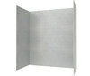 Swanstone Metro Subway Tile Glue-Up Tub Wall Kit 36 x 62 x 72 Ash Gray MTMK723662