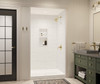 Swanstone Traditional Subway Tile Glue-Up Shower Wall Kit 34 x 42 x 84 Carrara