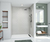Swanstone Metro Subway Tile Glue-Up Shower Wall Kit, 32 x 50 x 96, Birch