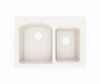Swanstone KSDB-2518 18 x 25 Dual Mount Double Bowl Sink in Bisque