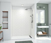 Swanstone Metro Subway Tile Glue Up Bathtub and Shower Wall Kit, 32 x 62 x 84, White