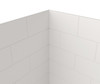 Swanstone Metro Subway Tile Glue Up Bathtub and Shower Wall Kit, 32 x 62 x 84, White