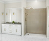 Swanstone Traditional Subway Tile Glue-Up Shower Wall Kit 36x62x84 Limestone