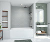 Swanstone Metro Subway Tile Glue-Up Tub Wall Kit 34x62x72 Ash Gray MTMK723462