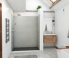 Swanstone Modern Subway Tile Glue-Up Shower Wall Kit 42x62x84 Ash Gray