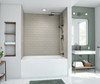 Swanstone Metro Subway Tile Glue Up Tub Wall Kit 32 x 62 x 72 Limestone