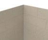 Swanstone Metro Subway Tile Glue Up Tub Wall Kit 32 x 62 x 72 Limestone