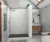 Swanstone Modern Subway Tile Glue-Up Shower Wall Kit 32 x 50 x 96 Carrara