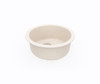 Swanstone KSRB-18 Dual Mount Round Bowl Sink in Tahiti White