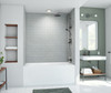 Swanstone Metro Subway Tile Glue-Up Bathtub and Shower Wall Kit, 32 x 50 x 72, Ash Gray