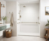 Swanstone Traditional Subway Tile Glue-Up Tub Wall Kit 34x62x72 Coastal Sands