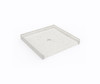 Swanstone STS-3738 37 x 38 Alcove Shower Pan with Center Drain, Carrara