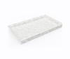 Swanstone SS-3460 34 x 60 Alcove Shower Pan with Center Drain, Ice