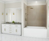 Swanstone Traditional Subway Tile Glue-Up Bathtub & Shower Wall Kit 42x62x72 Limestone