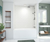 Swanstone Metro Subway Tile Glue Up Bathtub and Shower Wall Kit, 34 x 50 x 72, White