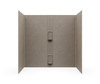 Swanstone SS-60-5 30 x 60 x 60 Smooth Glue-Up Tub Wall Kit, Limestone