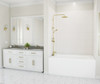 Swanstone Traditional Subway Tile Glue-Up Bathtub and Shower Wall Kit, 42x62x72, White