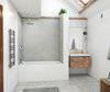 Swanstone Modern Subway Tile Glue-Up Bathtub & Shower Wall Kit 36x50x72 Ash Gray