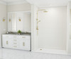 Swanstone Traditional Subway Tile Glue-Up Shower Wall Kit 30 x 62 x 96 White TSMK963062
