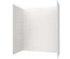 Swanstone Modern Subway Tile Glue-Up Tub Wall Kit 32×62×72 White