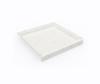 Swanstone SS-4242 42x42 Alcove Shower Pan with Center Drain, Carrara