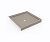 Swanstone SS-4242 42x42 Alcove Shower Pan with Center Drain, Limestone
