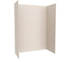 Swanstone Metro Subway Tile Glue Up Bathtub and Shower Wall Kit, 34 x 62 x 84, Tahiti White