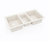 Swanstone KSTB-4422 22 x 44 Triple Bowl Dual Mount Sink in Bisque