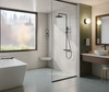 Swanstone Modern Subway Tile Glue-Up Bathtub & Shower Single Wall Panel 62 x 84 Mountain Mist