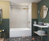 Swanstone Smooth Glue-Up Bathtub and Shower Wall Kit, 42" x 62" x 72", Birch