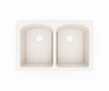 Swanstone KSLB-3322 22 x 33 Dual Mount Double Bowl Sink in Bisque