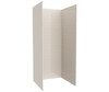 Swanstone Metro Subway Tile Glue-Up Shower Wall Kit 36x36x84 Bisque MTMK843636