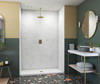 Swanstone Smooth Glue Up Shower Wall Kit 34x50x96 Carrara SMMK96-3450