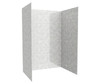 Swanstone Metro Subway Tile Glue-Up Bathtub and Shower Wall Kit 36x50x72 Ice