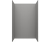 Swanstone SMMK72-3636 36x36x72 Smooth Glue-Up Bathtub & Shower Wall Kit, Ash Gray
