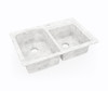 Swanstone KSDB-3322 22 x 33 Dual Mount Double Bowl Kitchen Sink Ice