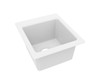 Swanstone SSUS-S 17 x 20 Dual Mount Small Bowl Utility Sink in White