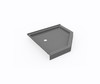Swanstone SS-38NEO 38 x 38 Corner Shower Pan with Center Drain, Ash Gray