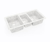 Swanstone KSTB-4422 22 x 44 Dual Mount Triple Bowl Kitchen Sink, Ice