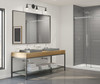 Swanstone Modern Subway Tile Glue Up Shower Wall Kit 32x50x84 Ash Gray MSMK843250.203
