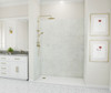 Swanstone Traditional Subway Tile Glue Up Shower Wall Kit 34 x 50 x 84 Carrara